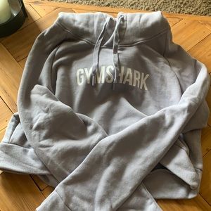 Cropped Lilac Gymshark hoodie